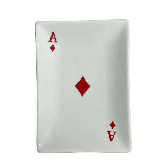 Other - Ace of Diamonds Card Snack Dish Plate Trinket Gambling Casino Games